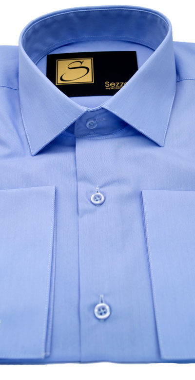 Сорочка мужская голубая Sezzar.by
