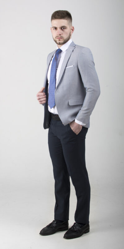 Пиджак мужской кэжуал серого цвета Sezzar.by