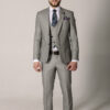 Костюм мужской тройка светло-серый 80% шерсти Sezzar.by