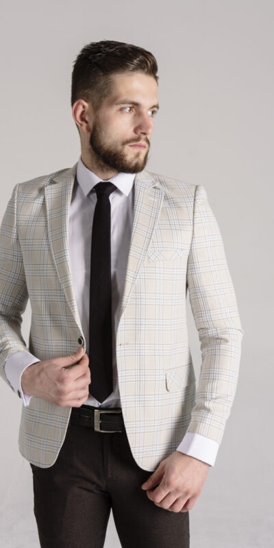 Зимнее мужское пальто двубортное серое Sezzar.by