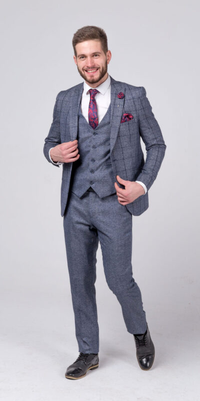 Костюм тройка светло-голубой Sezzar.by