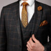 Костюм тройка тёмно-серый в клетку Sezzar.by