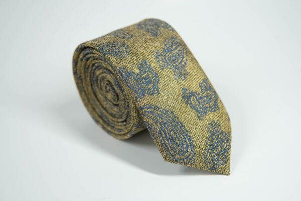 Галстук мужской светло-зелёный узор 