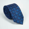 Галстук мужской синий в узор 