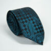 Галстук мужской зелёный в узор 