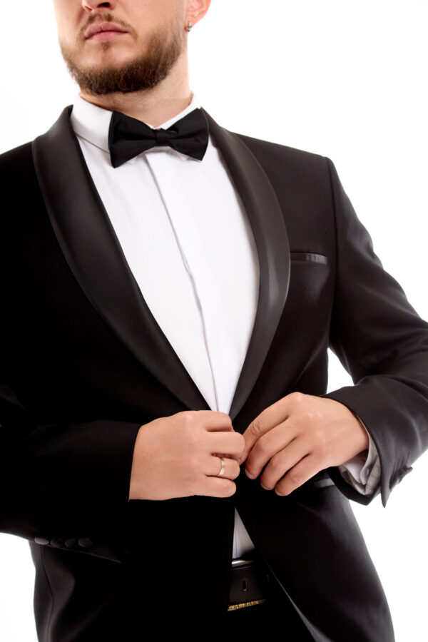 Смокинг мужской двойка 80% шерсти приталенный Sezzar.by