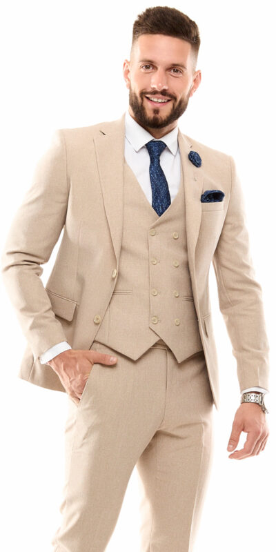 Костюм тройка светло-бежевый Sezzar.by