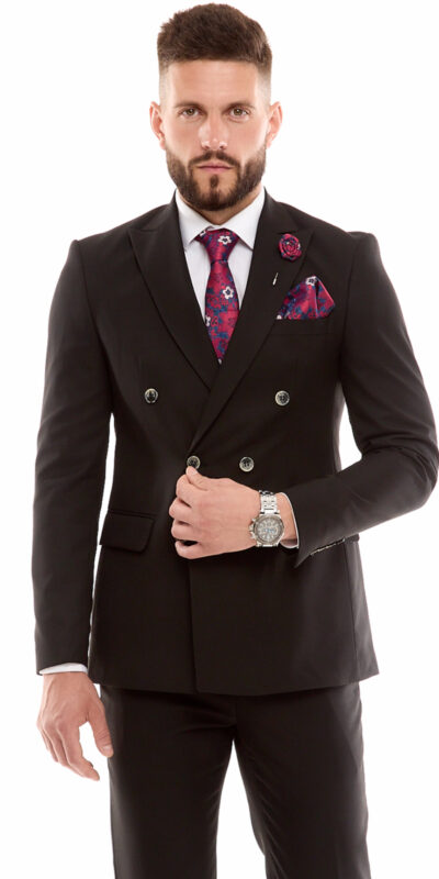 Костюм мужской двойка черный Sezzar.by