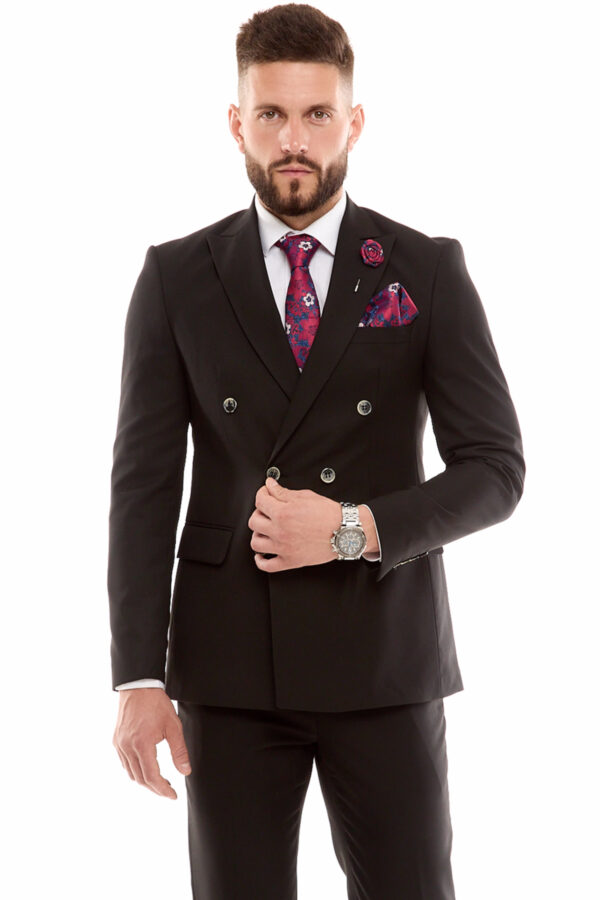 Костюм мужской двойка черный Sezzar.by