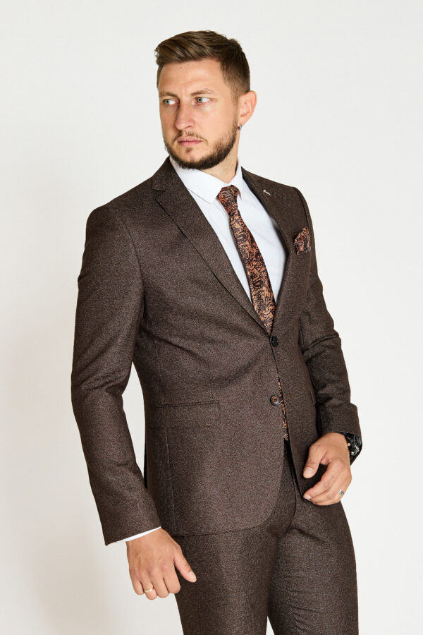 Костюм мужской двойка коричневый Sezzar.by
