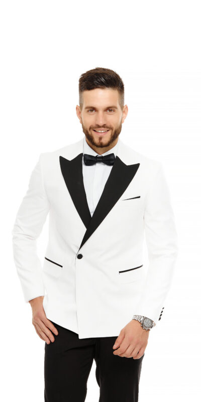 Смокинг двубортный белый Sezzar.by